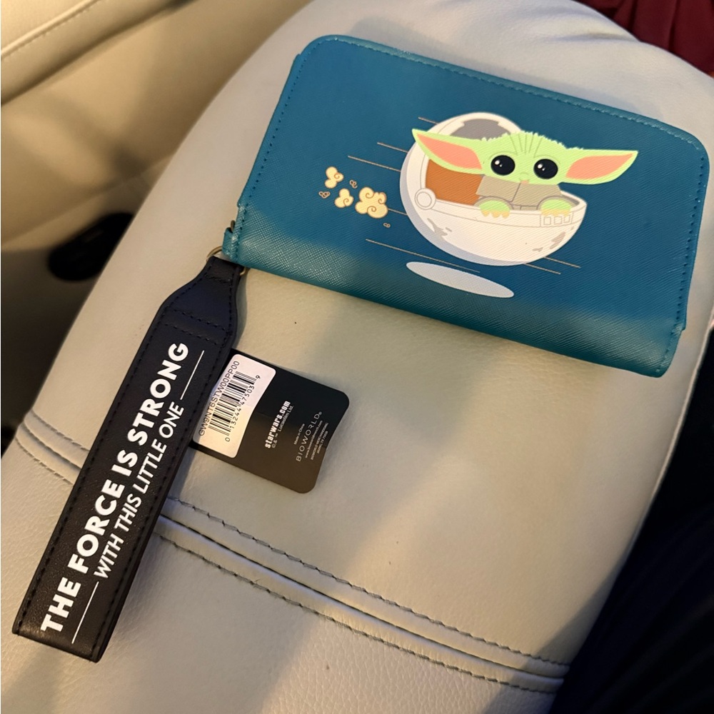 Star Wars Blue Wallet with Baby Yoda Design